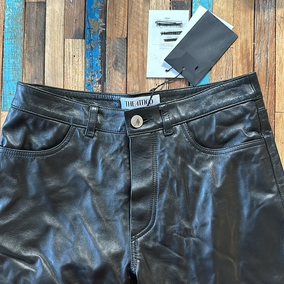 The Attico Asymmetrical Leather Pants Sz 38 **NWT** - Picture 10 of 10